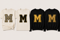 Oversized Varsity Letter Appliqué Shirt