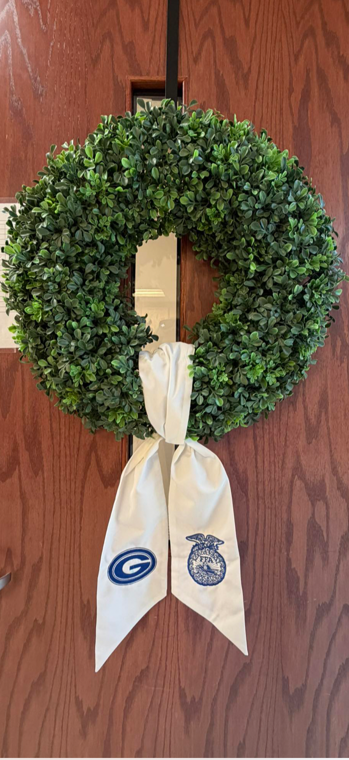 FFA & School Logo Wreath Sash
