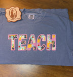 Patchwork Appliqué Teach Tee
