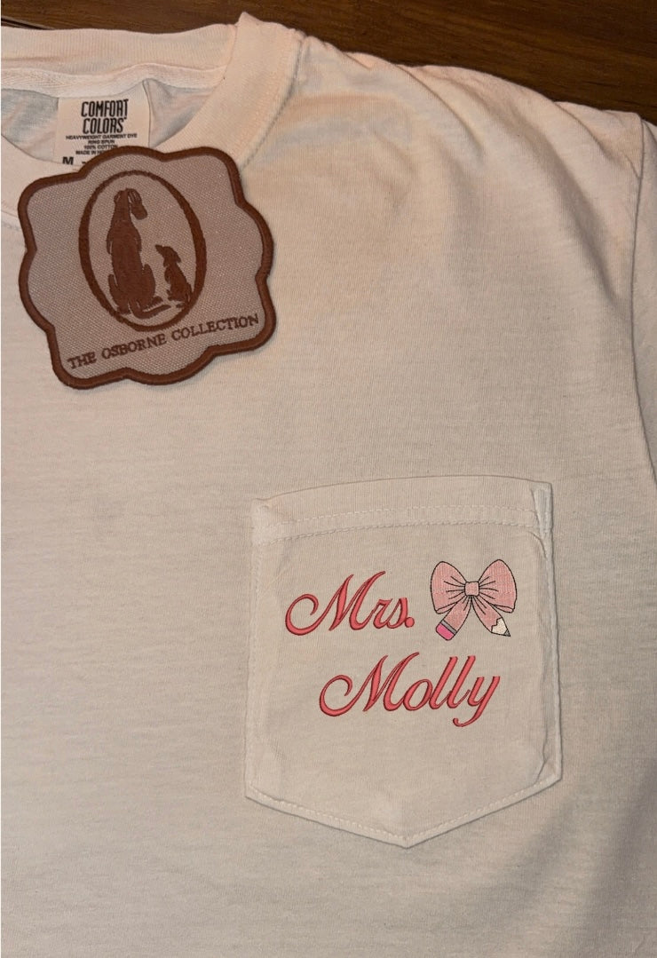 Pencil Bow Pocket Tee
