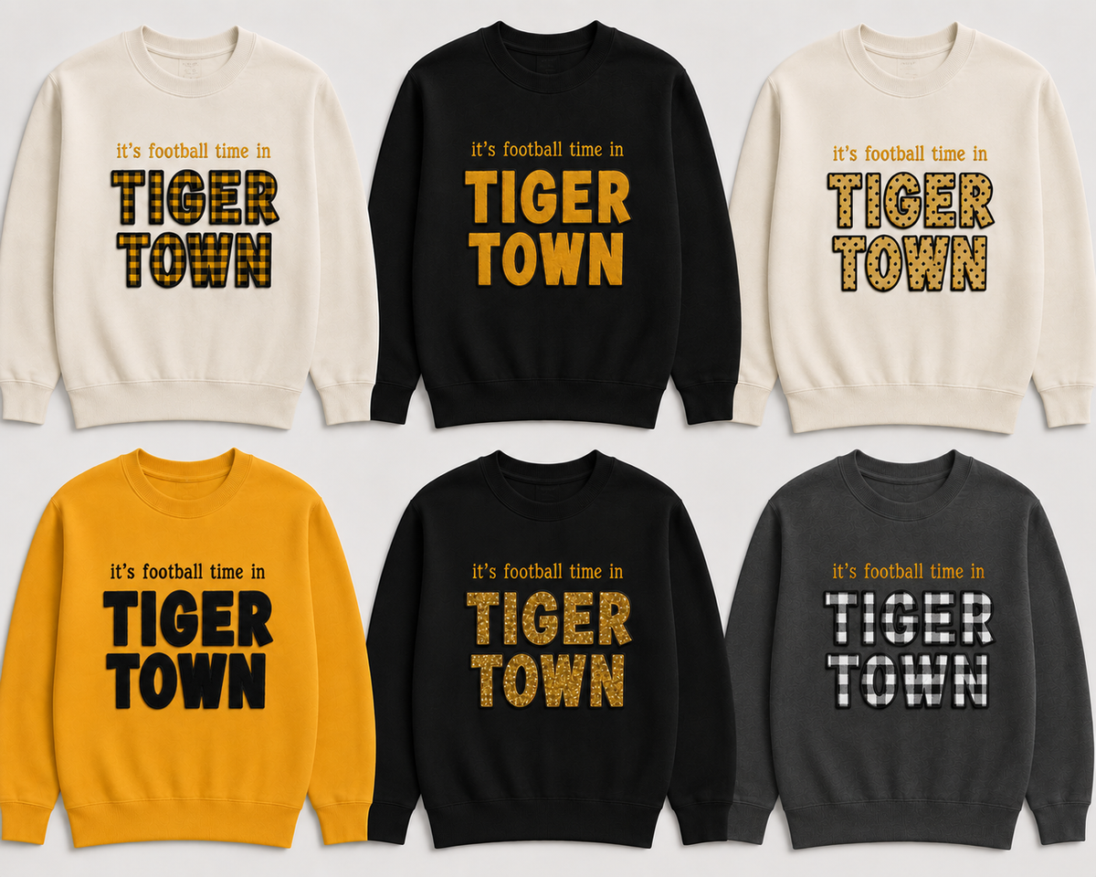 It’s Football Time in Tiger Town Appliqué