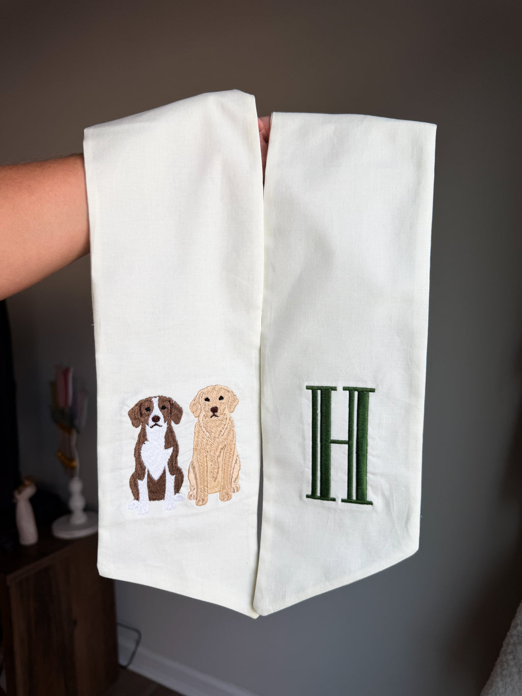 Custom Pet Portrait Wreath Sash