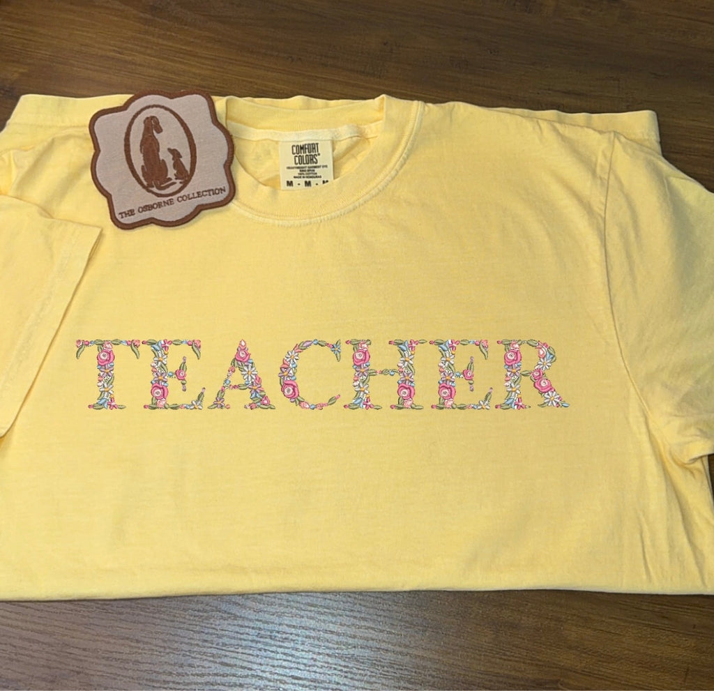 Floral Teacher Tee