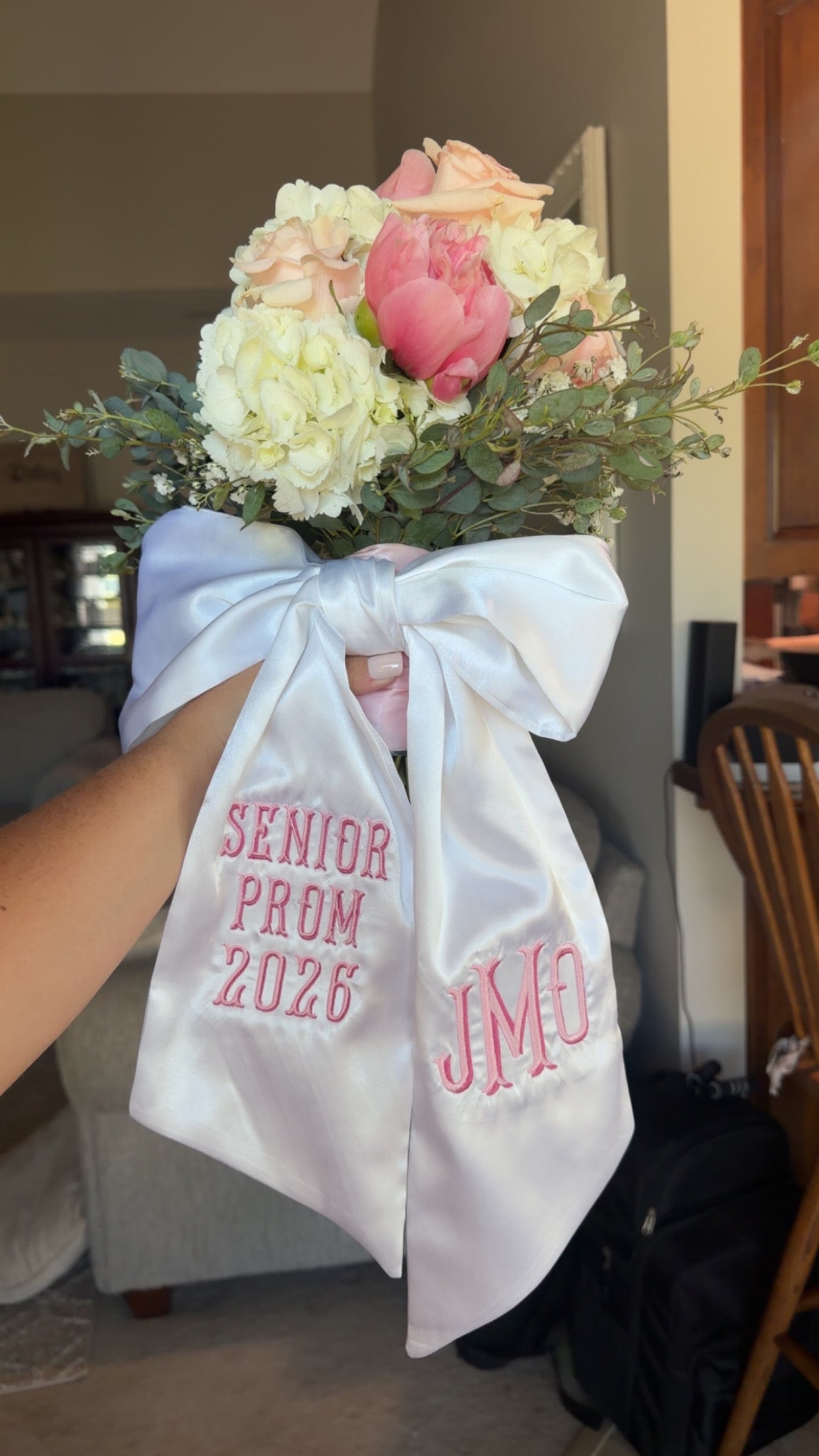 Satin Bow Bouquet Sash
