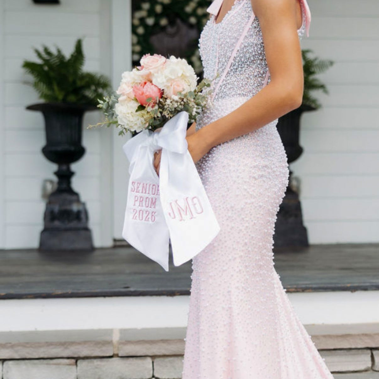 Satin Bow Bouquet Sash