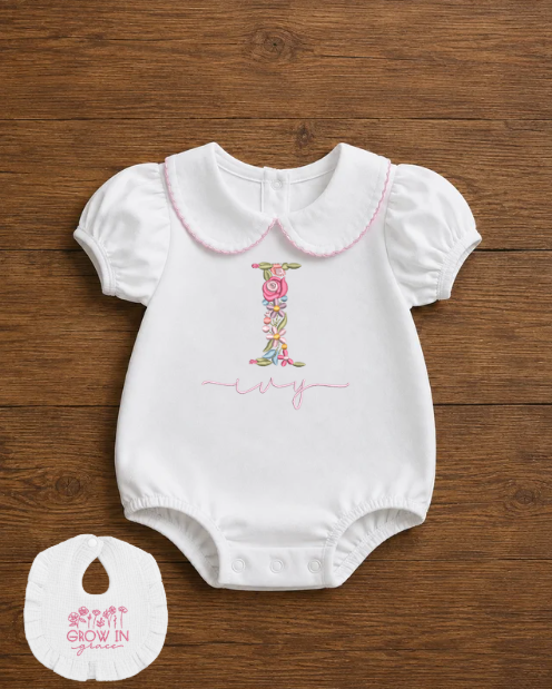 Ivy's Floral Bubble & Bib