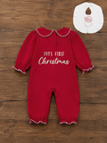 Ivy's First Christmas Romper & Bib